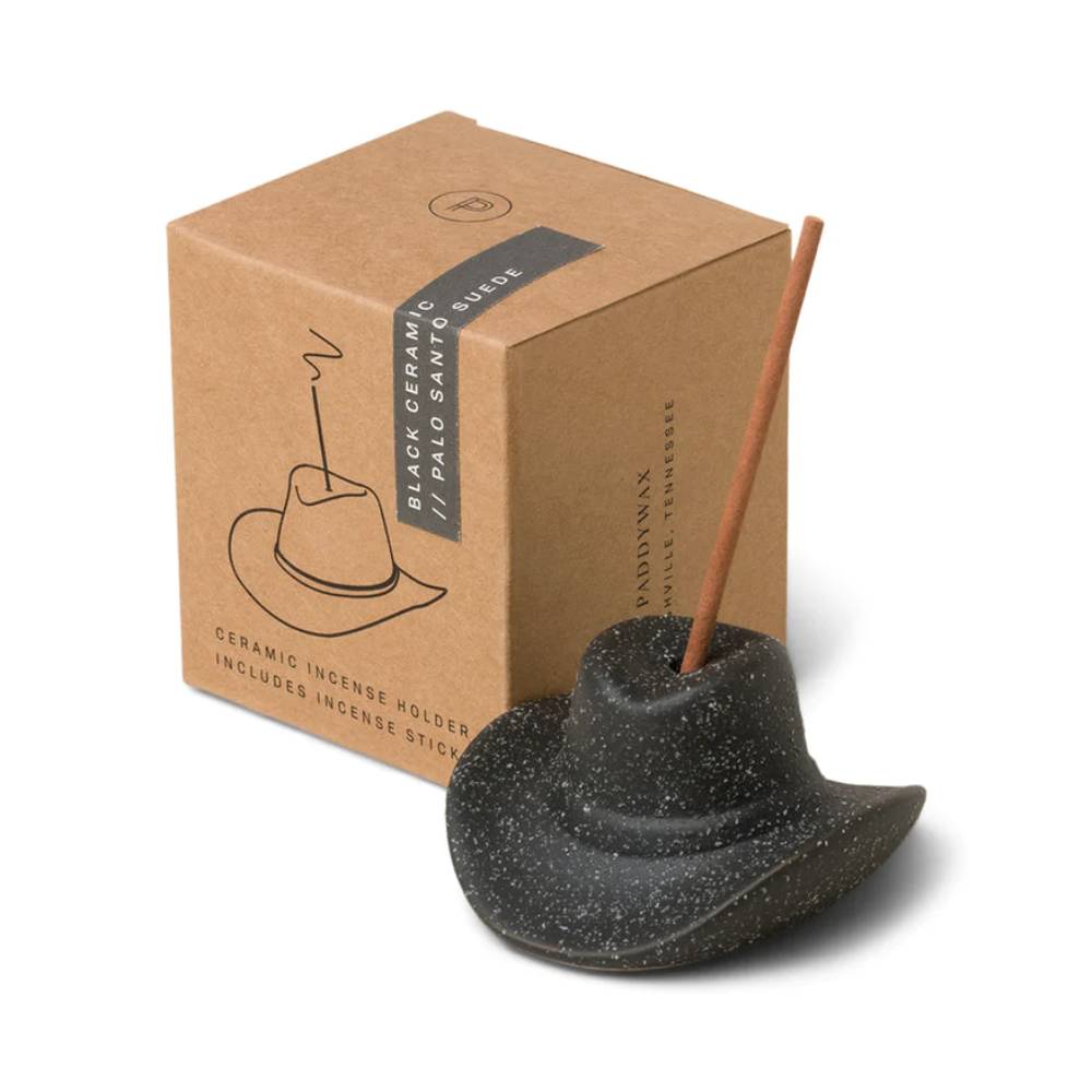 Paddywax Black Cowboy Hat Incense Holder/Sticks HOME & GIFTS - Home Decor - Candles + Diffusers Paddywax   