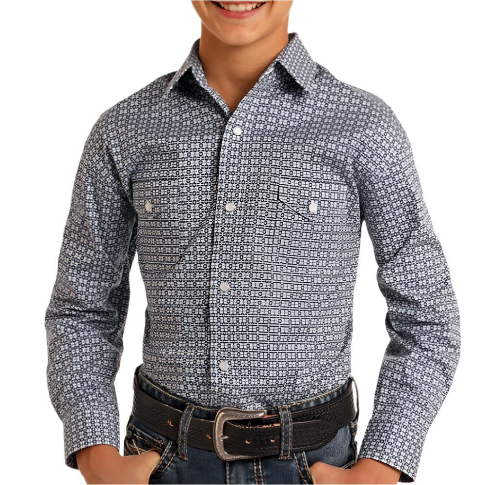 Panhandle Boy's Geo Print Shirt KIDS - Boys - Clothing - Shirts - Long Sleeve Shirts Panhandle   