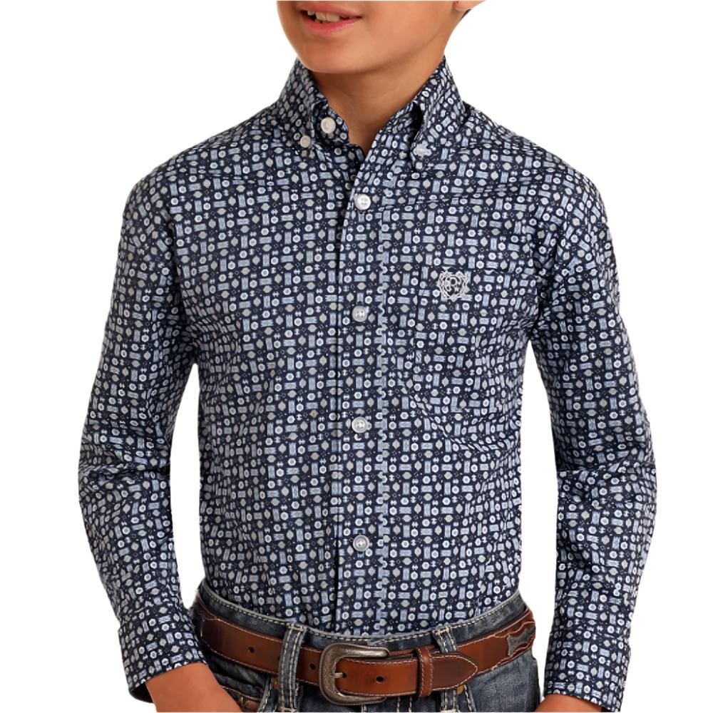 Panhandle Boy's Geo Print Shirt KIDS - Boys - Clothing - Shirts - Long Sleeve Shirts Panhandle