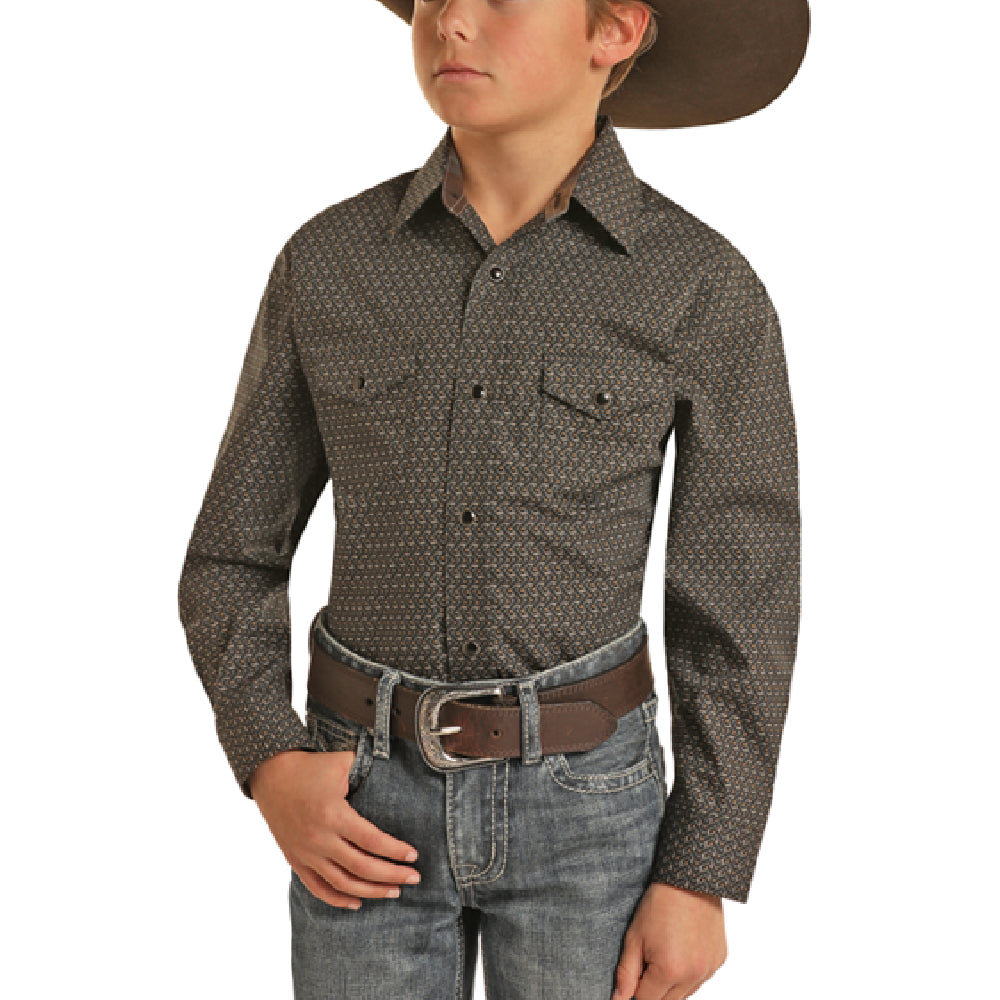 Panhandle Boy's Geo Snap Shirt KIDS - Boys - Clothing - Shirts - Long Sleeve Shirts Panhandle   