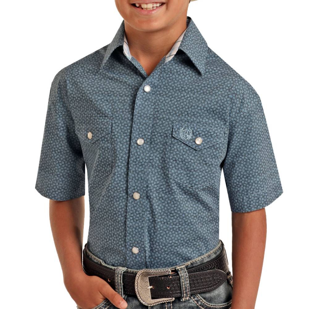 Panhandle Boy's Micro Geo Print Shirt KIDS - Boys - Clothing - Shirts - Short Sleeve Shirts Panhandle   