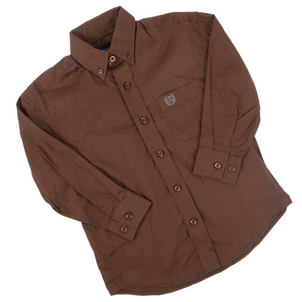 Panhandle Boy's Solid Poplin Button Shirt KIDS - Boys - Clothing - Shirts - Long Sleeve Shirts Panhandle   