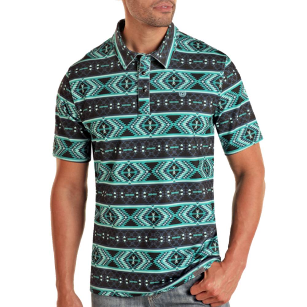 Panhandle Men's Aztec Stripe Knit Polo MEN - Clothing - Shirts - Short Sleeve Shirts Panhandle   