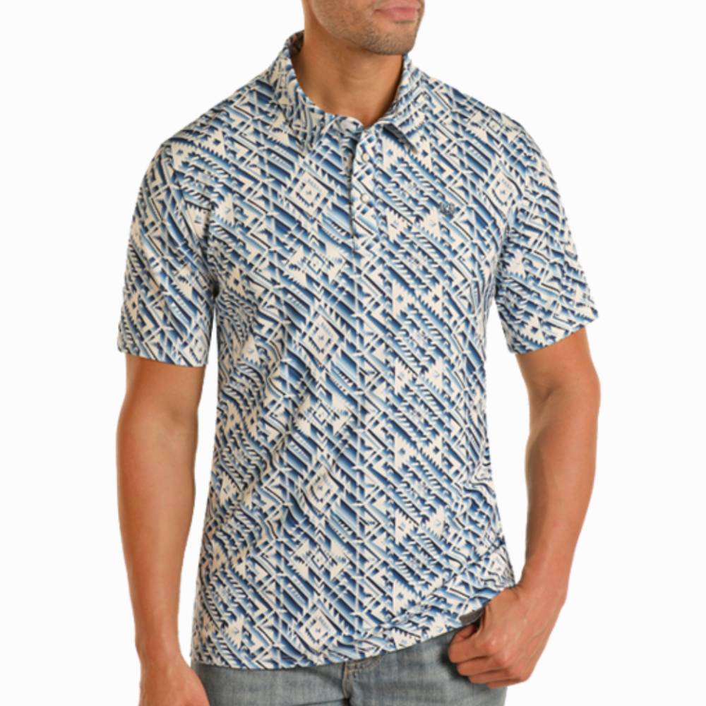 Panhandle Men's Aztec Stripe Polo MEN - Clothing - Shirts - Short Sleeve Shirts Panhandle   