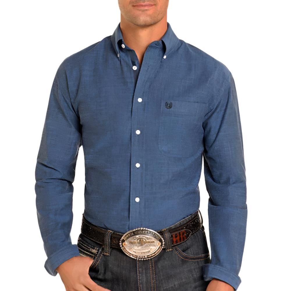 Panhandle Men's Sold Roughstock Shirt MEN - Clothing - Shirts - Long Sleeve Shirts Panhandle   