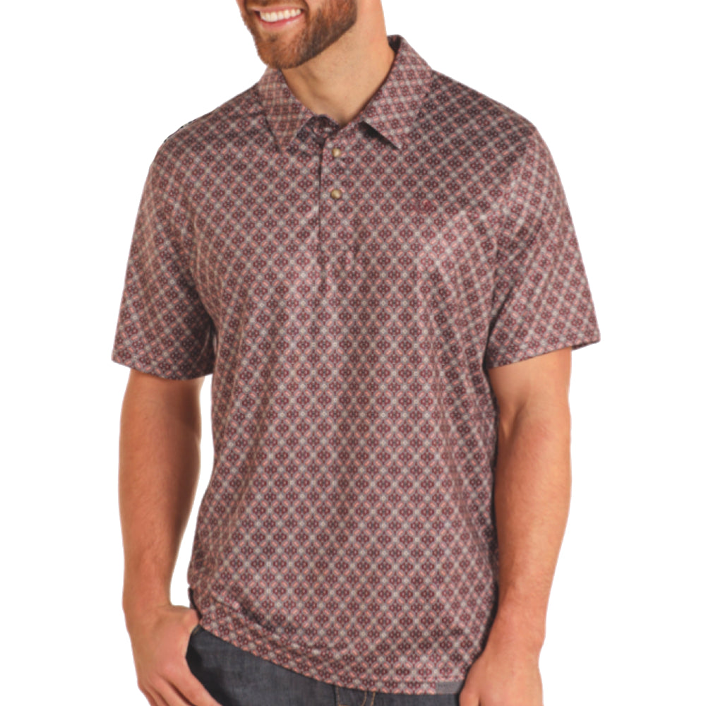 Panhandle Men's Medallion Print Polo MEN - Clothing - Shirts - Short Sleeve Shirts Panhandle   