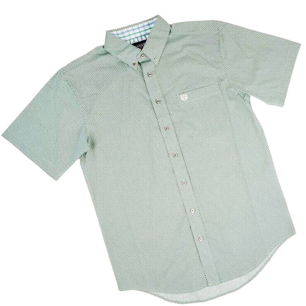 Panhandle Men's Micro Geo Print Button Shirt