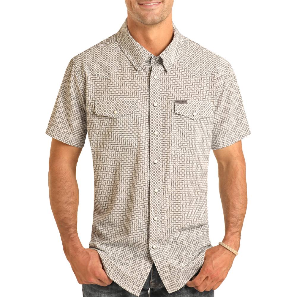 Panhandle Men's Woven Geo Print Shirt MEN - Clothing - Shirts - Short Sleeve Shirts Panhandle   