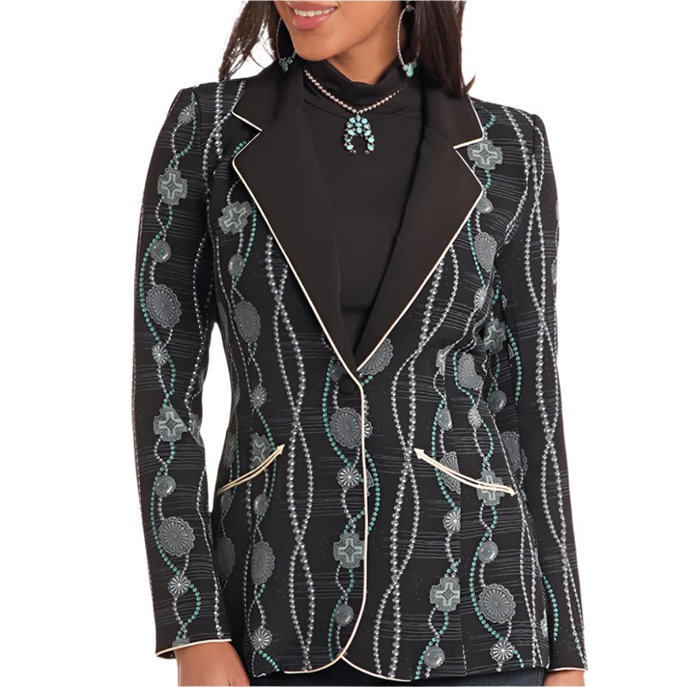 Panhandle Women's Jewelry Print Blazer WOMEN - Clothing - Outerwear - Jackets Panhandle   