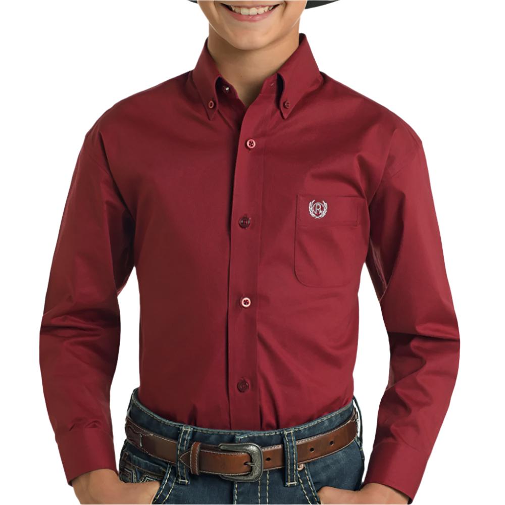 Panhandle Boy's Solid Stretch Shirt KIDS - Boys - Clothing - Shirts - Long Sleeve Shirts Panhandle   