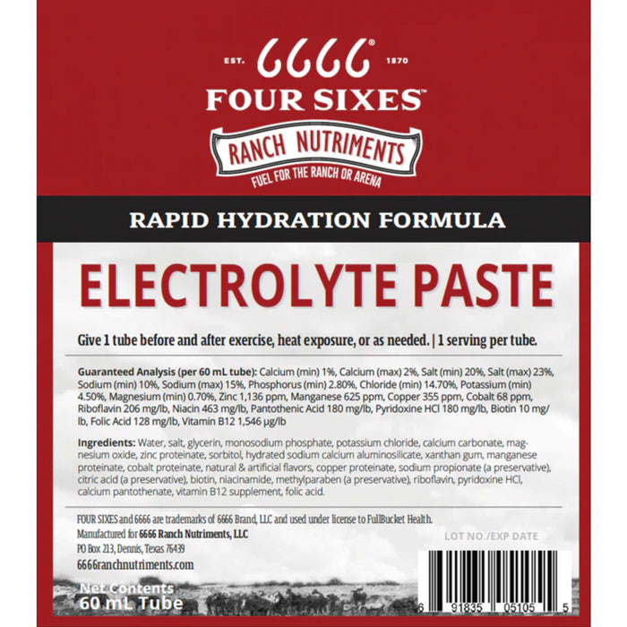 6666 Ranch Nutriments Electrolyte Paste Equine - Supplements 6666 Ranch Nutriments   