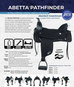 16" ABETTA PATHFINDER TRAIL SADDLE Saddles Abetta Saddle Co