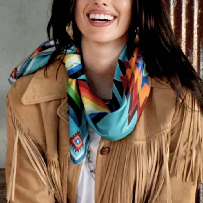 Fringe Scarves "Pawnee" Long Wild Rag ACCESSORIES - Additional Accessories - Wild Rags & Scarves Fringe Scarves   