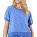 Pearl Embellished Terry Tee WOMEN - Clothing - Tops - Short Sleeved Peach Love California   