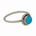 Petite Kingman Turquoise Solitare Ring WOMEN - Accessories - Jewelry - Rings Al Zuni   