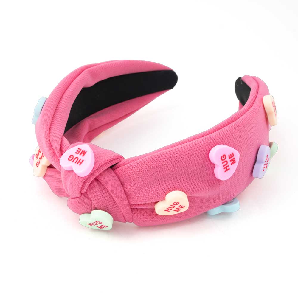 Valentine's Conversation Hearts Headband - Hot Pink WOMEN - Accessories - Hair Accessories Simply Blush Wholesale   