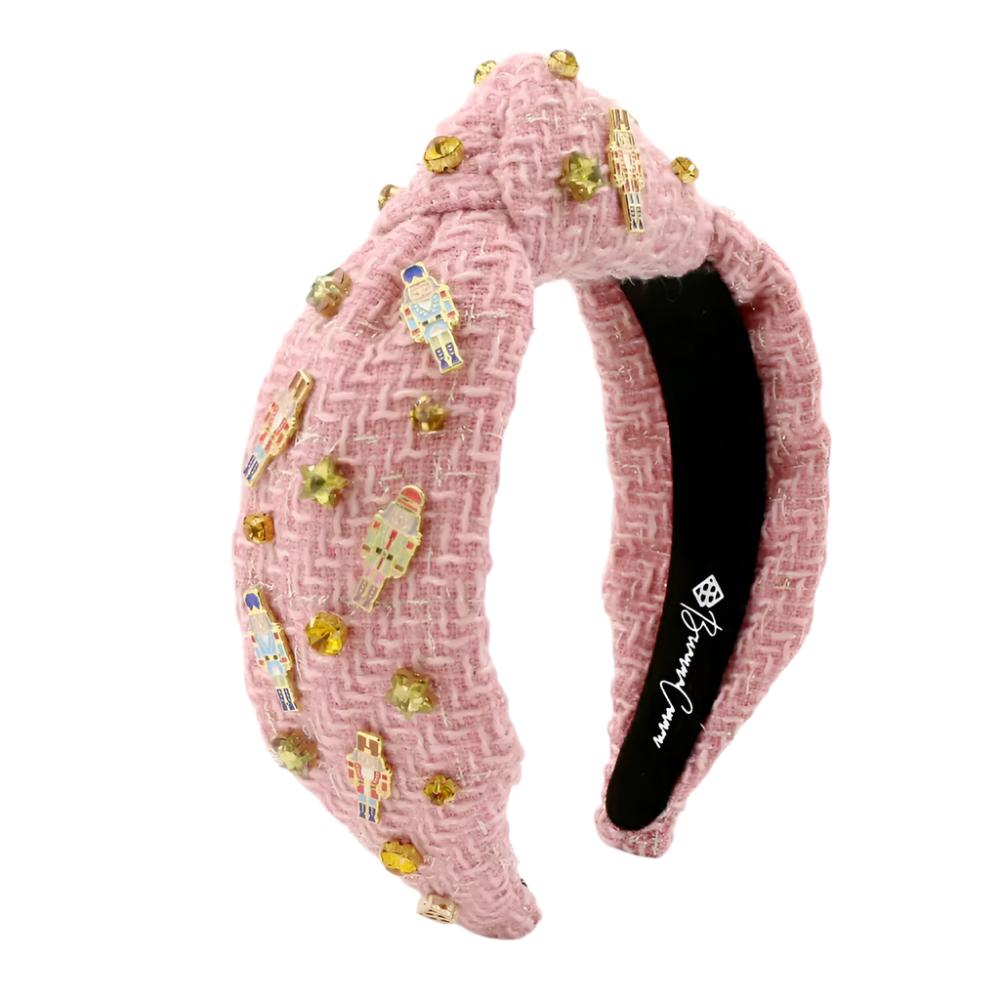Pink Tweed Nutcracker Headband - FINAL SALE — Teskeys display picture 3