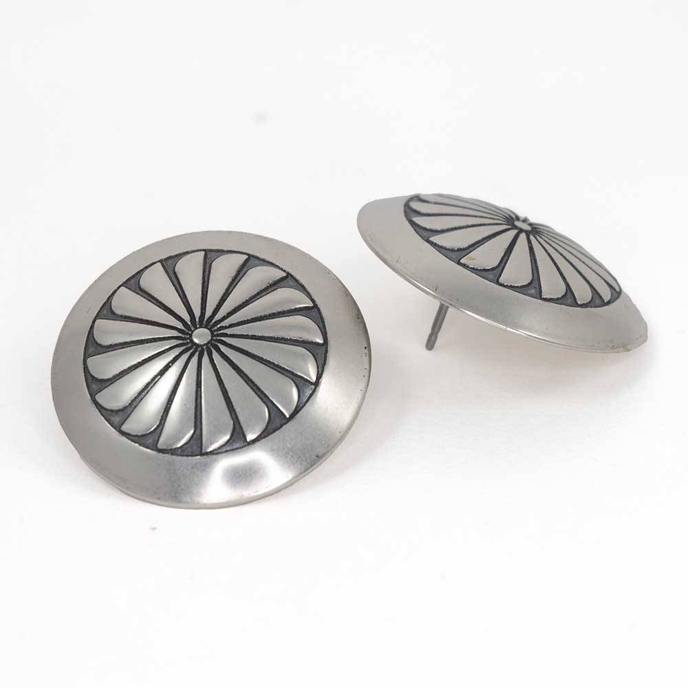 Pinwheel Stamped Stud Earrings WOMEN - Accessories - Jewelry - Earrings Sunwest Silver   