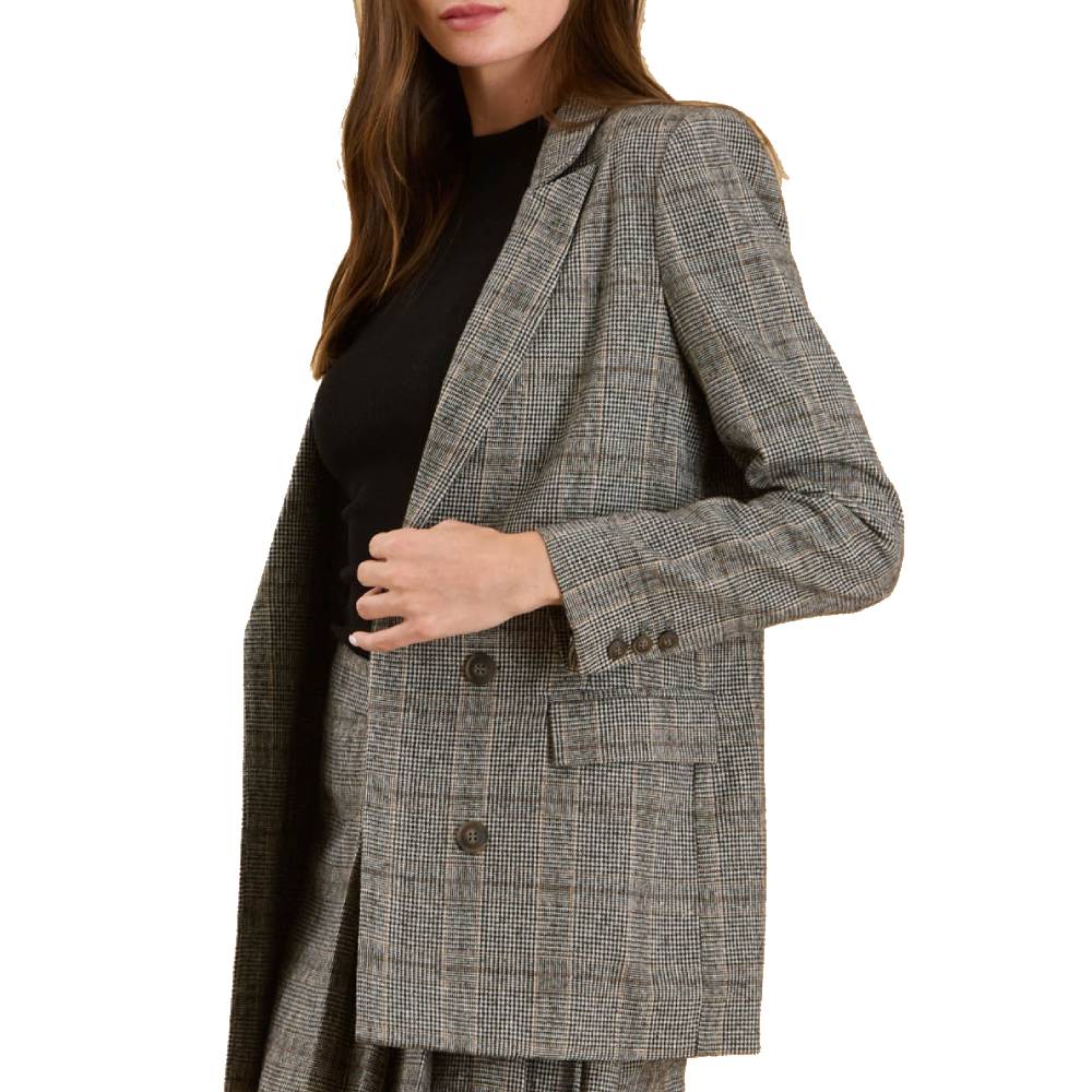 Plaid Blazer WOMEN - Clothing - Outerwear - Jackets Blu Pepper