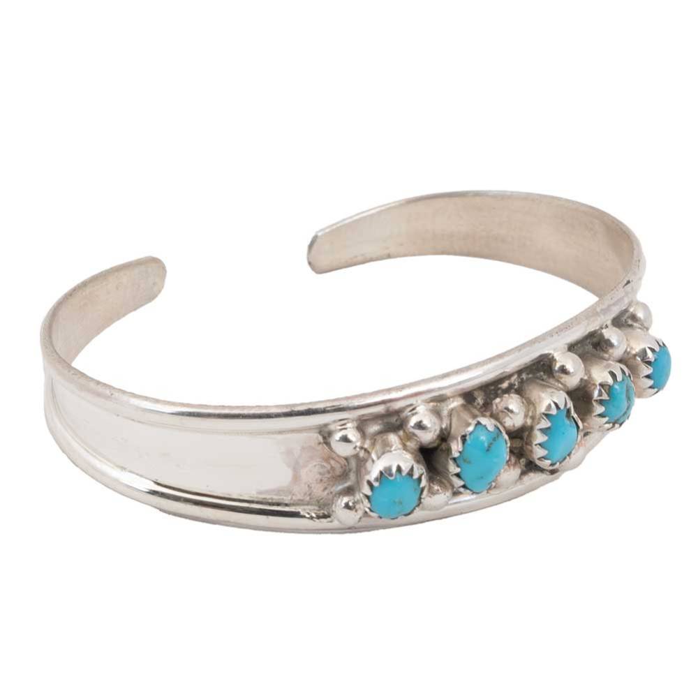 Posie Turquoise Stones Baby Cuff WOMEN - Accessories - Jewelry - Bracelets Al Zuni   