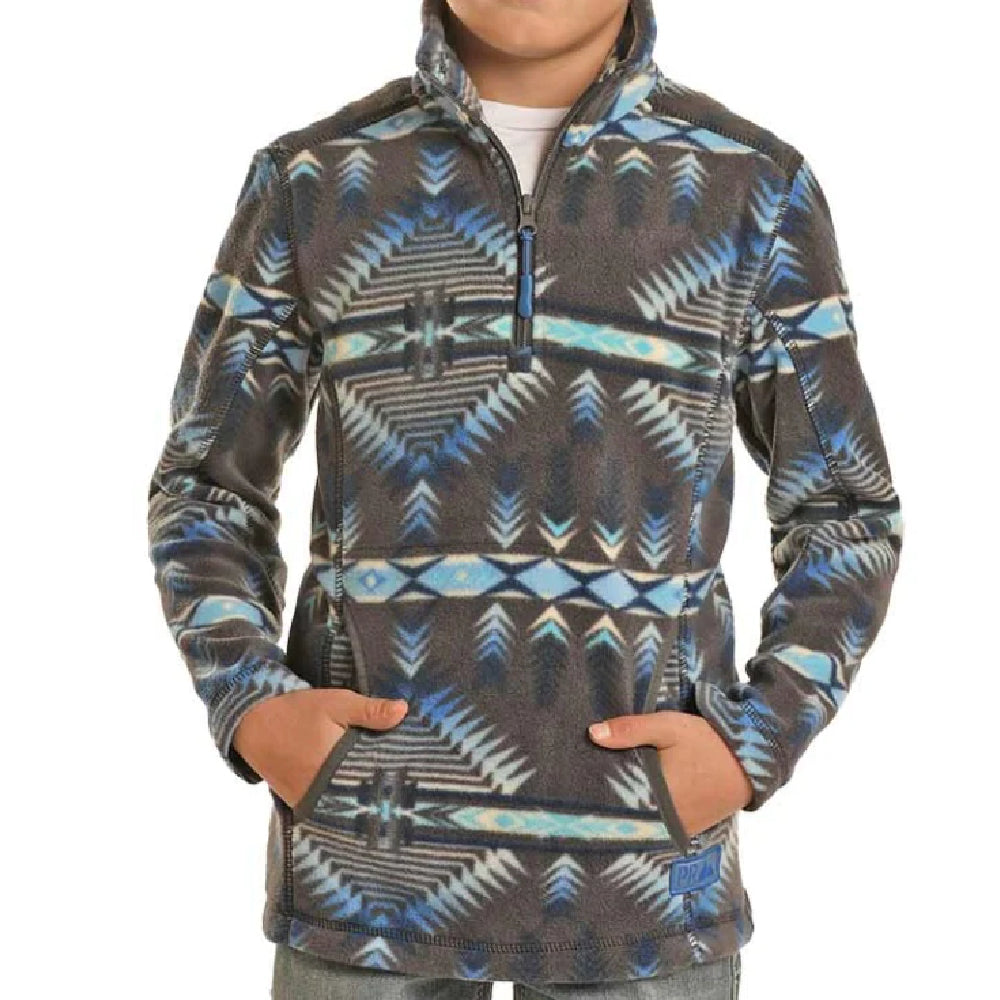 Powder River Boy's Aztec Fleece Pullover KIDS - Boys - Clothing - Sweatshirts & Hoodies Panhandle   
