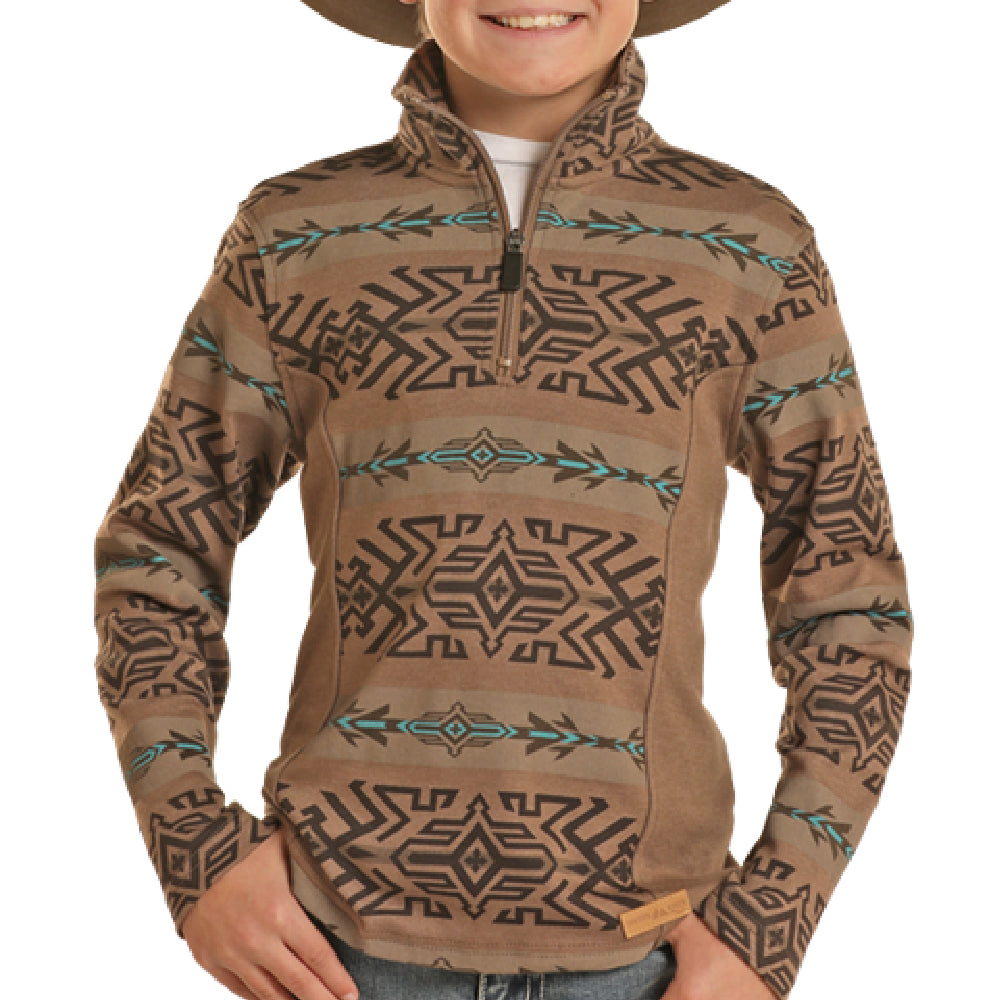Powder River Kid's Aztec Heather Pullover KIDS - Girls - Clothing - Sweatshirts & Hoodies Panhandle   