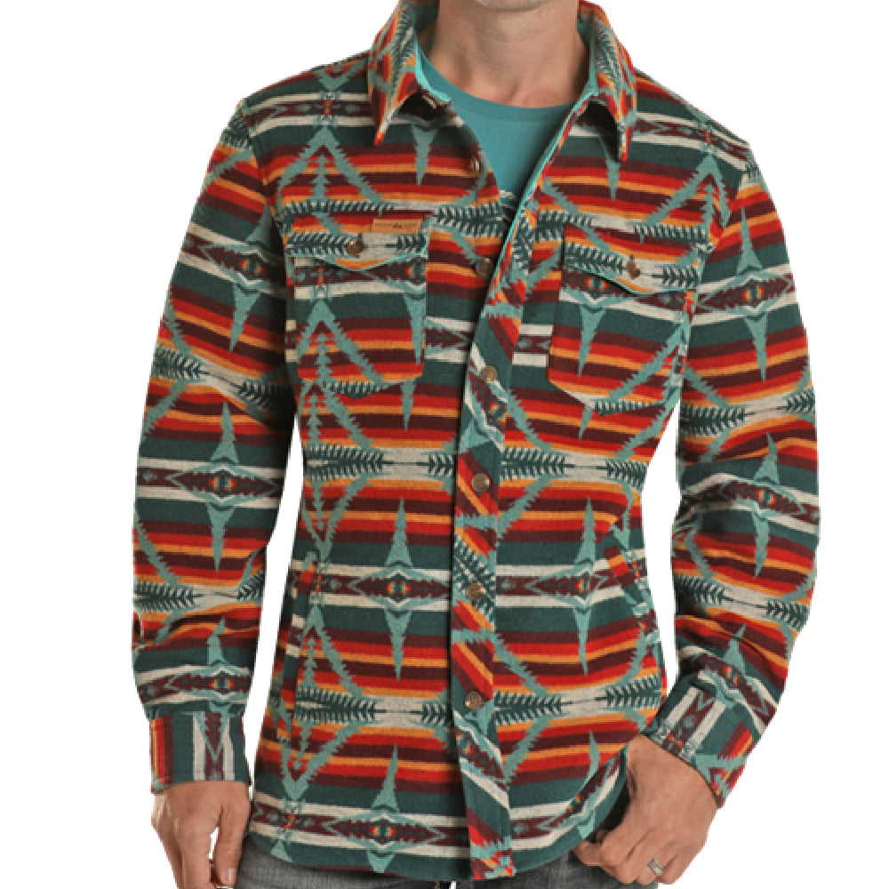 Powder River Men's Aztec Wool Jacket - FINAL SALE MEN - Clothing - Outerwear - Jackets Panhandle   