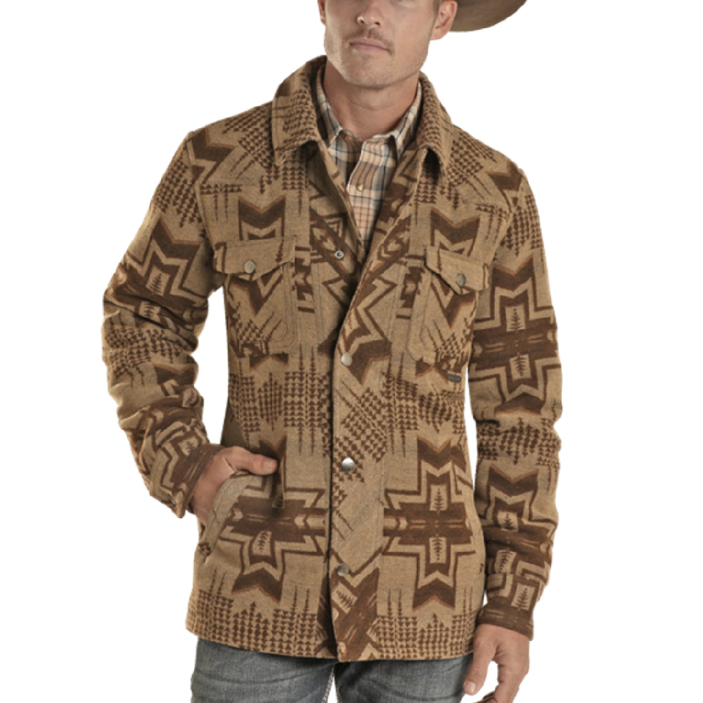 Powder River Men's Aztec Wool Commander Coat MEN - Clothing - Outerwear - Jackets Panhandle   