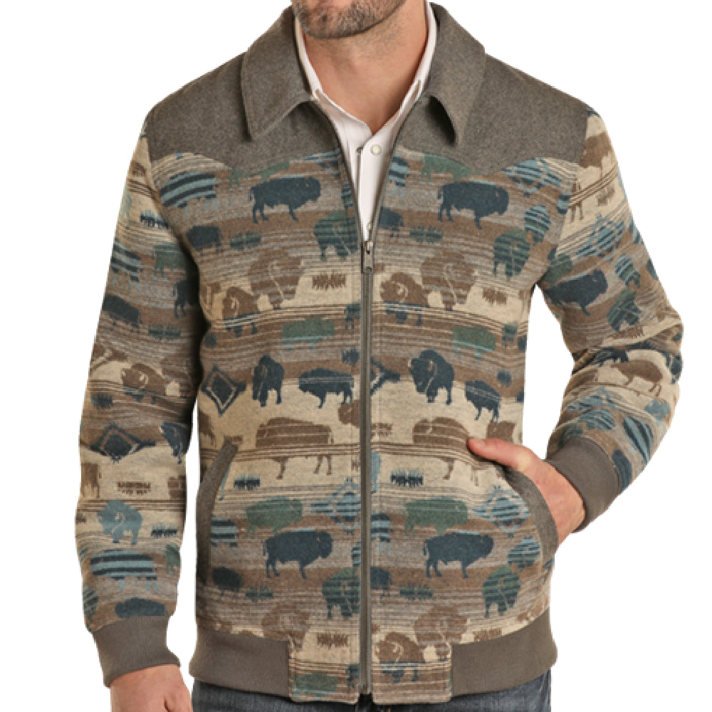 Powder River Men's Buffalo Wool Bomber MEN - Clothing - Outerwear - Jackets Panhandle   