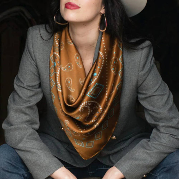 Fringe Scarves "Pretty Paisley" Long Wild Rag ACCESSORIES - Additional Accessories - Wild Rags & Scarves Fringe Scarves   