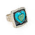 Puffy Turquoise Heart Ring - Size 8 WOMEN - Accessories - Jewelry - Rings Peyote Bird Designs   
