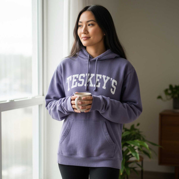 Teskey's Varsity Felt Hoodie - Purple