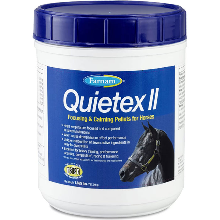 Farnam Quietex Focusing & Calming Pellets, 1.62-lb tub Equine - Supplements Farnam