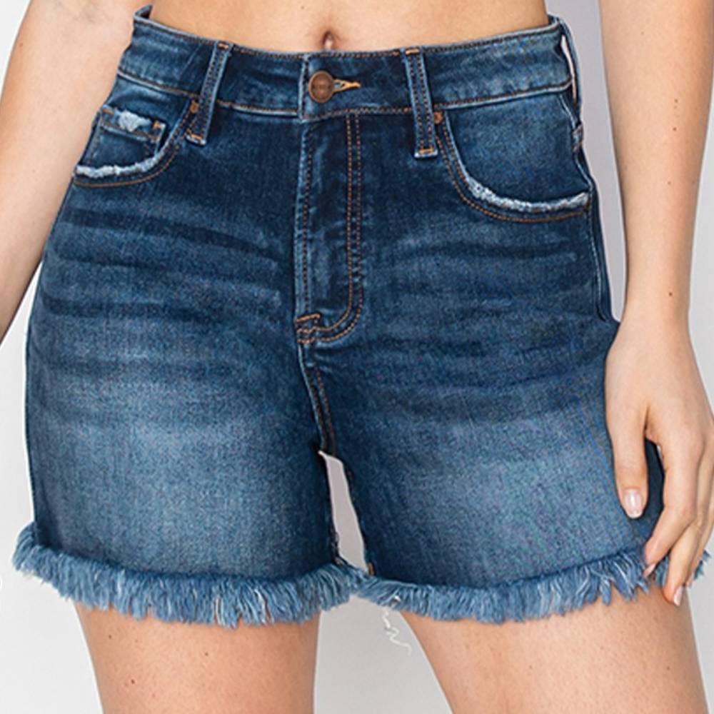 Risen High Rise Tummy Control Denim Shorts WOMEN - Clothing - Shorts Risen Jeans   