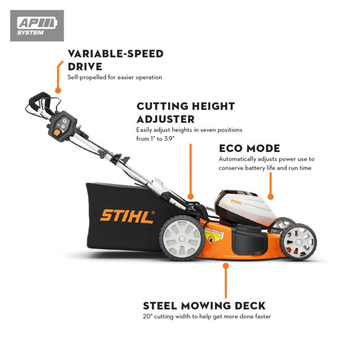 Stihl RMA 510 V Battery Powered Lawn Mower Garden Supplies - Tools & Equipment Stihl Equipment