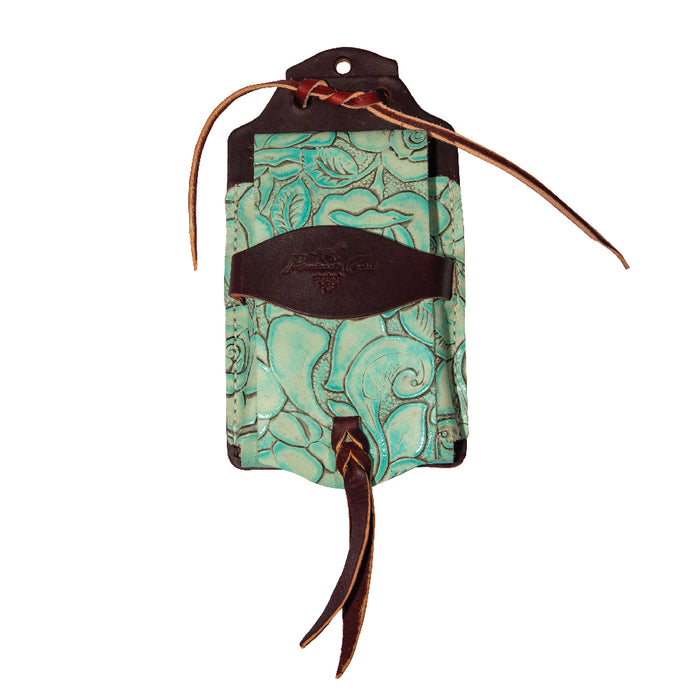 Professional's Choice Leather Cell Phone Case Tack - Saddle Accessories Professional's Choice Turquoise Rose  