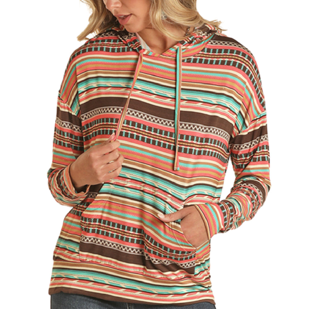 Rock Roll Women s Serape Hoodie Teskeys