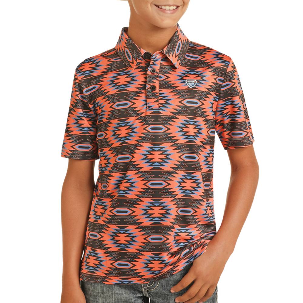 Rock & Roll Denim Boy's Aztec Polo KIDS - Boys - Clothing - Shirts - Short Sleeve Shirts Panhandle   