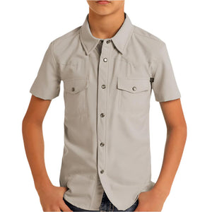 Rock & Roll Denim Boy's Solid Tek Shirt KIDS - Boys - Clothing - Shirts - Short Sleeve Shirts Panhandle