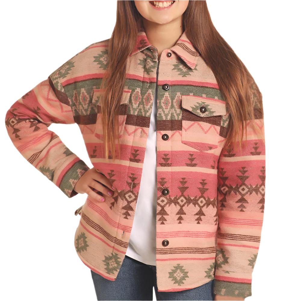 Rock & Roll Denim Girl's Aztec Print Shirt Jacket KIDS - Girls - Clothing - Outerwear - Jackets Panhandle   