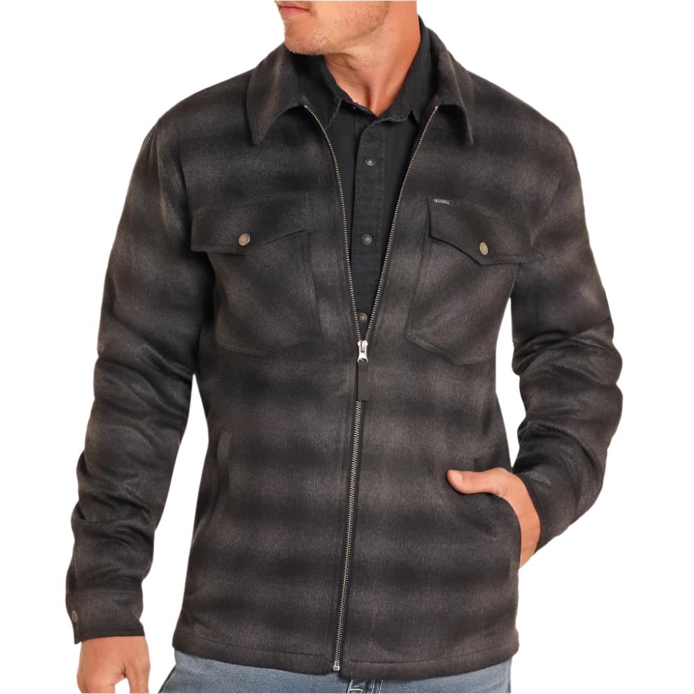 Rock & Roll Denim Men's Brushed Ombre Plaid Jacket MEN - Clothing - Outerwear - Jackets Panhandle   