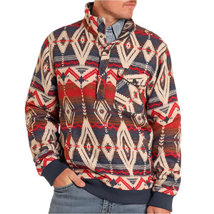 Rock & Roll Denim Men's Aztec Jacquard Bomber Pullover MEN - Clothing - Pullovers & Hoodies Panhandle   