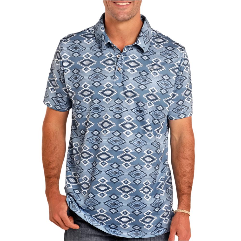 Rock & Roll Denim Men's Aztec Polo MEN - Clothing - Shirts - Short Sleeve Shirts Panhandle   