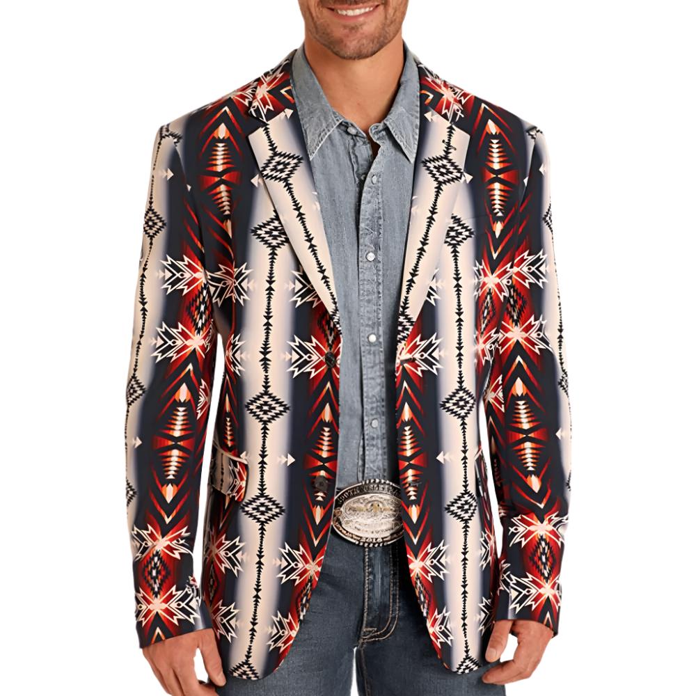 Rock & Roll Denim Men's Aztec Print Sport Coat