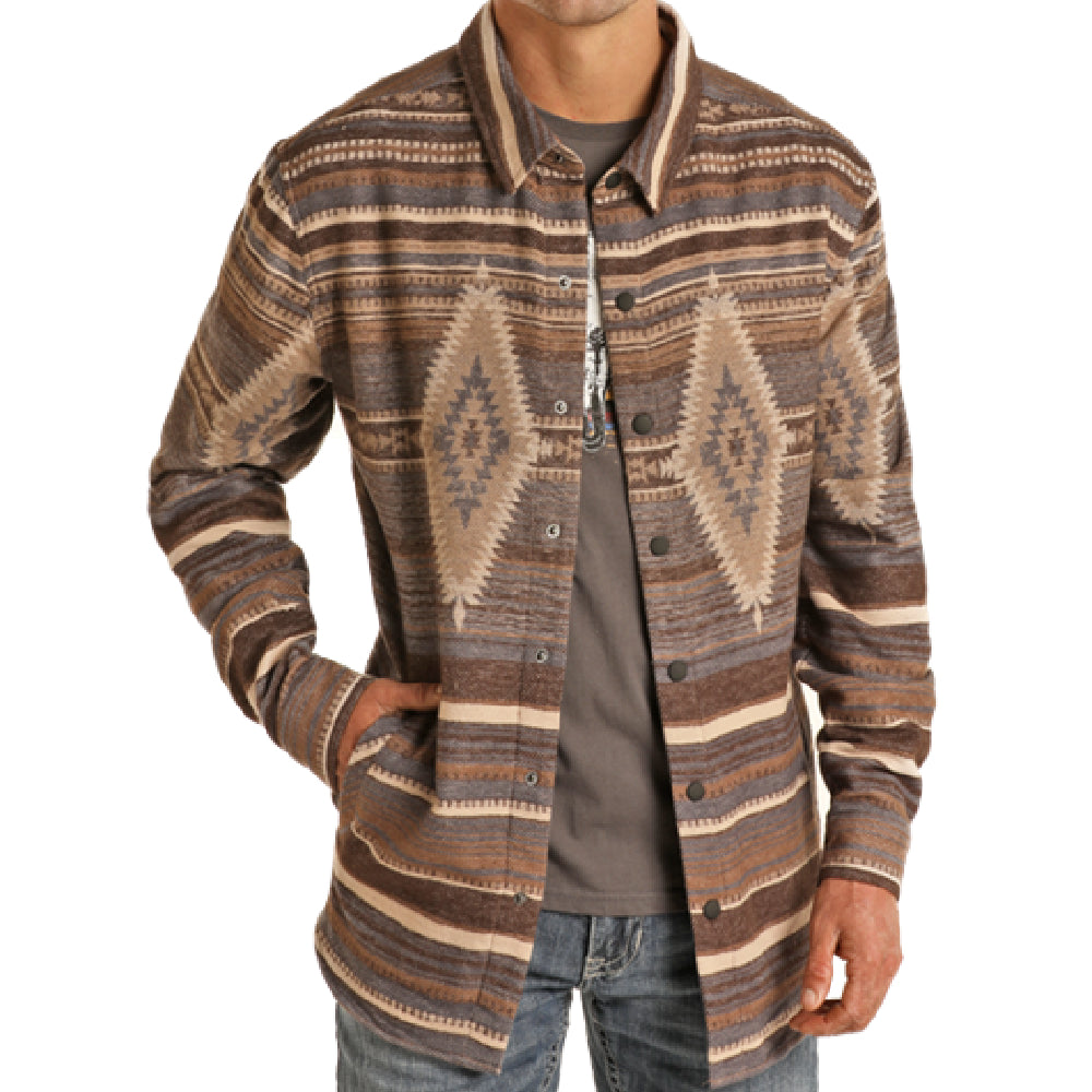 Rock & Roll Denim Men's Aztec Shirt Jacket MEN - Clothing - Outerwear - Jackets Panhandle   