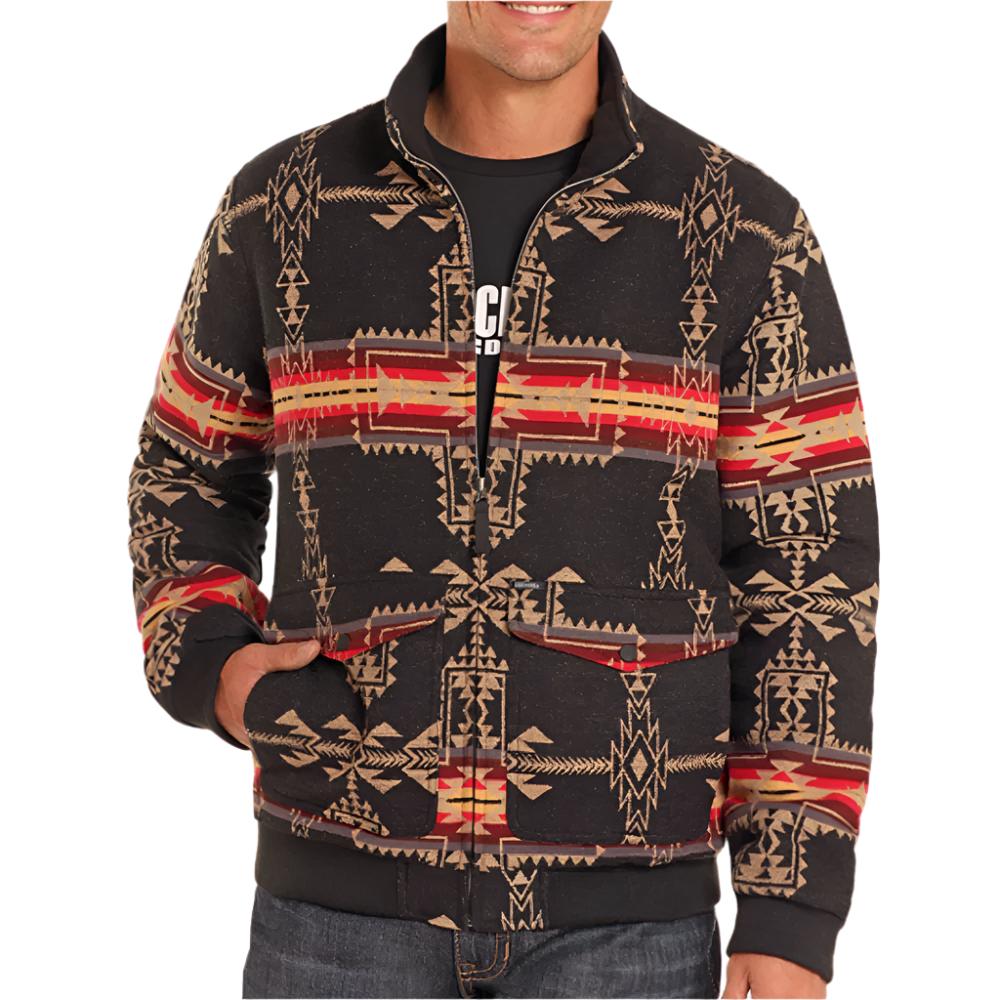 Rock & Roll Denim Men's Aztec Jacquard Bomber Jacket MEN - Clothing - Outerwear - Jackets Panhandle   