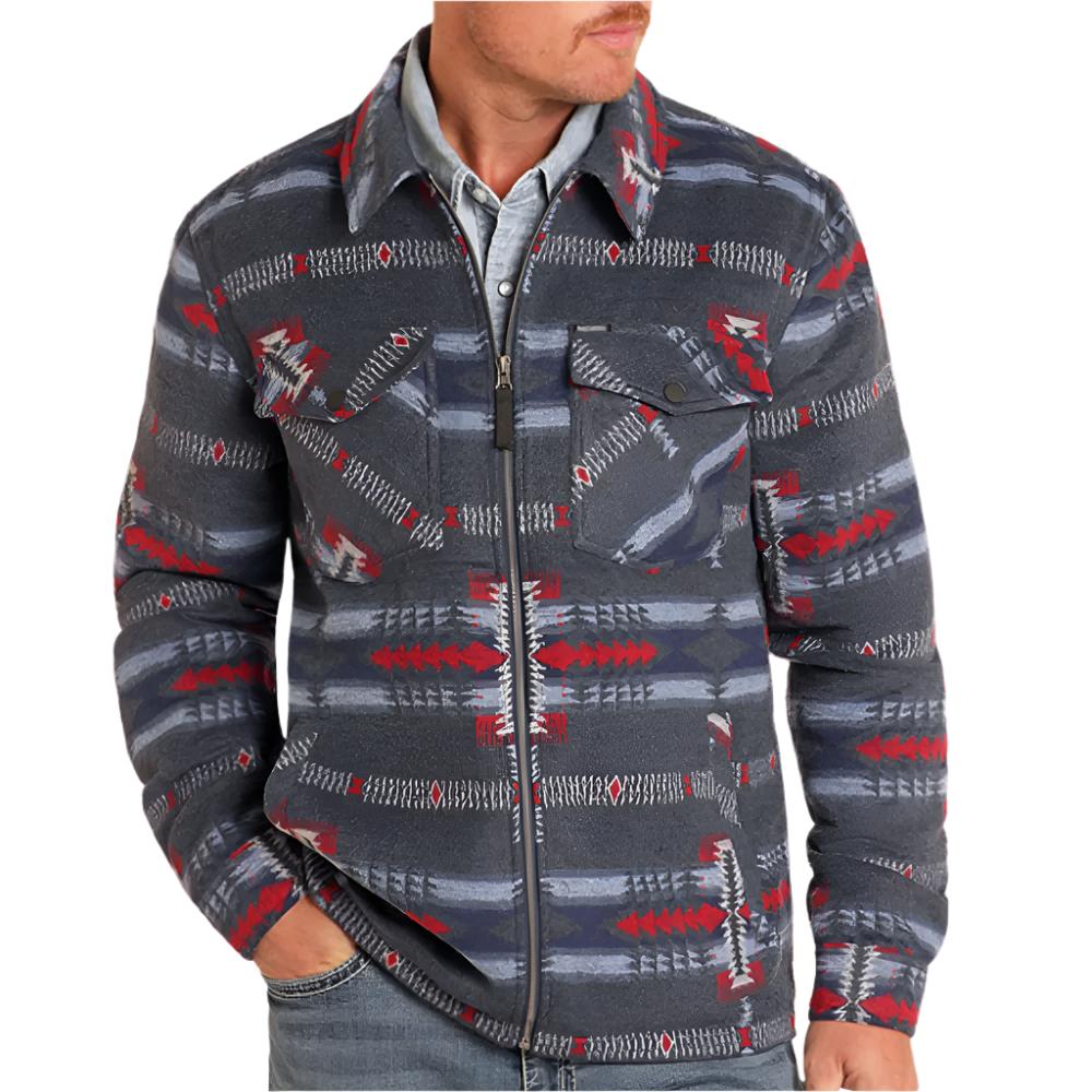 Rock & Roll Denim Men's Brushed Aztec Shirt Jacket MEN - Clothing - Outerwear - Jackets Panhandle   