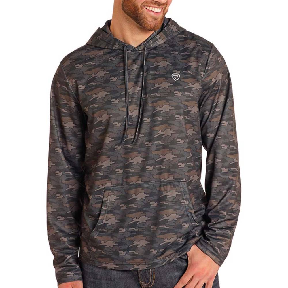 Rock & Roll Denim Men's Camo Performance Hoodie MEN - Clothing - Pullovers & Hoodies Panhandle   