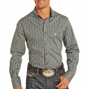 Rock & Roll Denim Men's Medallion Print Shirt MEN - Clothing - Shirts - Long Sleeve Panhandle