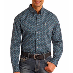 Rock & Roll Denim Men's Medallion Print Shirt MEN - Clothing - Shirts - Long Sleeve Shirts Panhandle   